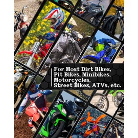 YSMOTO 7/8" 22mm Motorcycle Handlebar Cafe Racer Handlebar Universal Low Rise Bar for CRF KXF KLX DRZ KX RM YZ SX EXC XC 65 85 125 250 300 450 Dirt Bike Motocross ATV, RED