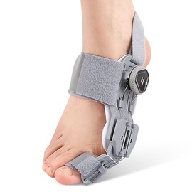 LAOGUATON Bunion Corrector for Women & Men, Adjustable Bunion Splint Suitable for Left/Right Feet Bunion Relief (Gray)