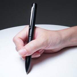 FlukeForest FFR-P700BK Pen Type Voice Recorder, Black, Aluminum, Small, One-Button Recording, 71 Hours Continuous Recording, Voice Detection Automatic Recording, Built-in SLC Memory, Noise Canceling,