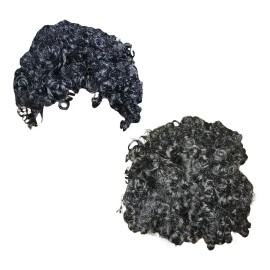 Peluca Afro Negra Fiesta Retro Batucada Chinos 70s 80s Color Negro