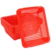 Geytetqi 10 Pack Red Plastic Storage Baskets, 15.4 x 11.6