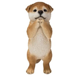 Oubia H20449 Akita Inu Begging 10 x 9 x 21.7 cm Doll Figurine Figurine Animal Garden Decoration Realistic Cute Dog Dog