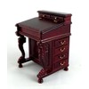 Dollhouse Minature Platinum Davenport Desk Mahogany