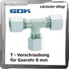 GOK Cutting Ring Fitting T - Piece for 8 mm