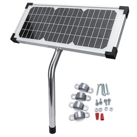 10W Solar Panel Kit -Replace FM123 Compatible for Mighty Mule GTO PRO Gate Opener Parts FM200 FM350 FM500 FM502 FM700 MM571W MM371W 571W MM271 371 MM371W MM360 MM262 560 MM560 MM562 FM350 MM260 MM560