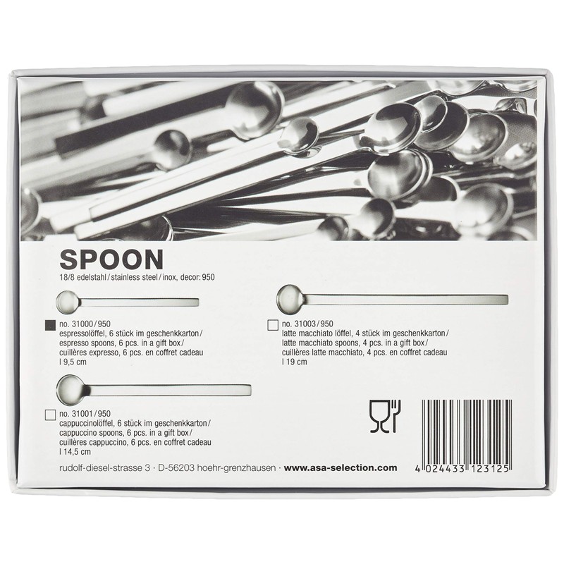ASA 31000/950 Spoon Espresso Spoon Stainless Steel 9.5 cm