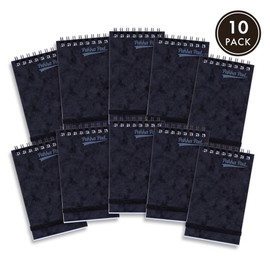 Pukka Pad, Cloud Pressboard Minor Pad – 10 Pack of Top-Bound Wire-Binding Notebooks with 120 Pages of 80GSM Paper, Pressboard Cover, and Elasticated Closure – 127 x 76mm