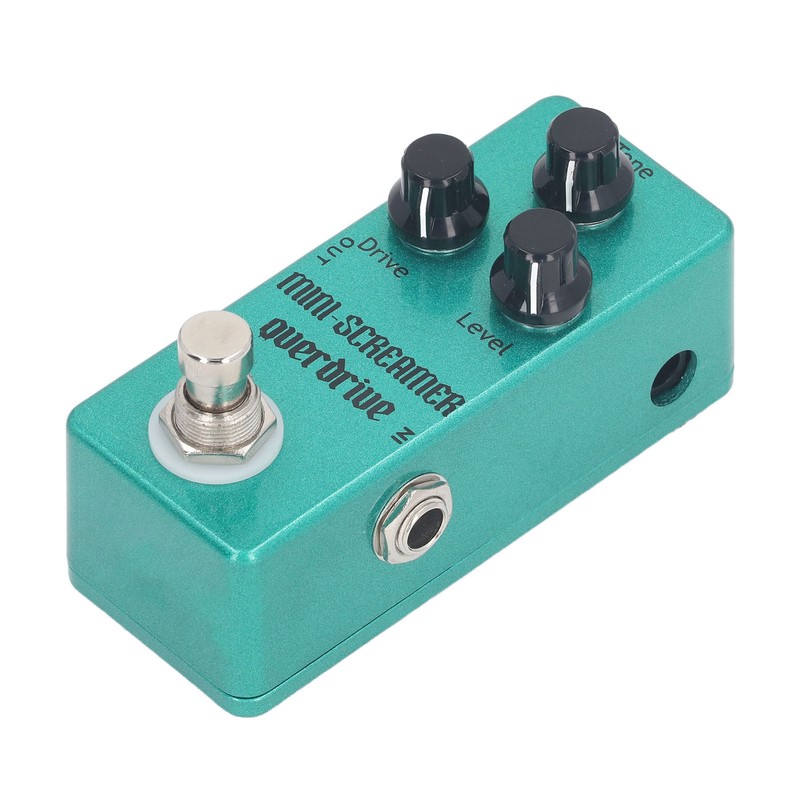 Overdrive Effect Pedal with Drive Level Tone Control Knobs Aluminum