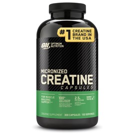 Optimum Nutrition Micronized Creatine Monohydrate Capsules, Keto Friendly, 2500mg, 300 Capsules (Packaging May Vary)