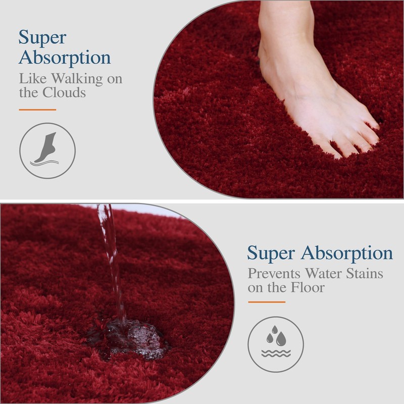 Walensee Bathroom Rug Non Slip Bath Mat for Bathroom (16