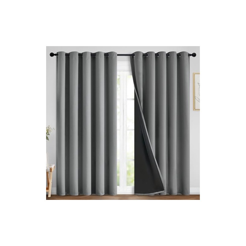 Yakamok - Cortinas 100 opacas de 84 pulgadas de largo,