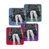 Cheeky Scottish True Scotsman Kilted Highland Swing Boxed Colourful Coasters Set