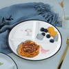 Hoshisea Divided Ceramic Dinner Plate, Split Diet Plate, Snack Plate,