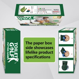 Anyflee Toilet Golf Game Prank Box, 2 PCS Empty Gag Gift Box, Wrap The Actual Gifts with a Fake Box, Funny White Elephant Gifts for Golfer, Husband, Dad, Brother and Boyfriend (Pack of 2)