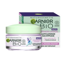Garnier Night Cream, Regenerating Organic Lavender, with Lavender and Jojoba Oil for Sensitive Skin, with Organic Ingredients, Natural Cosmetic, Anti-Wrinkles, Garnier Bio, 50 ml