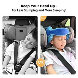 Apoyo para la cabeza del asiento de coche para niños, soporte ajustable para el cuello, correa para la cabeza, cinturón de protección suave para el cuello para niños, dinosaurio azul