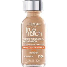 L’Oréal Paris Makeup True Match Super-Blendable Liquid Foundation, True Beige N5, 1 Fl Oz,1 Count