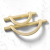 DAPANIY Brushed Gold Cabinet Pulls Drawer Pulls, Half Moon Shape