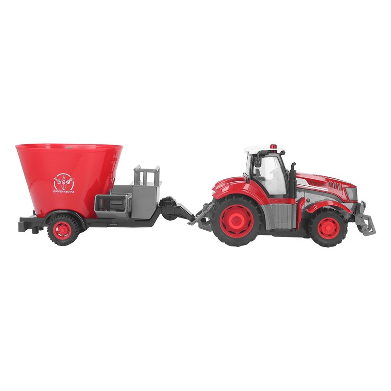 RC Farm Tractor with Trailer Remote Control Tractor Toy RC