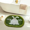 Easter Basket Stuffers Bathroom Rug,Bunny Tail Bath Mat, Extra Soft