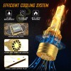 AQJ 2x H4 9003 Super White 50000LM Kit LED Headlight