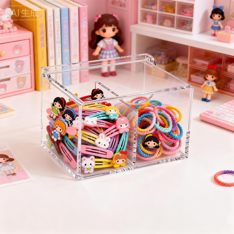 Goklmn Clear Acrylic Cotton Swab Ball Holder Qtip Organizer with