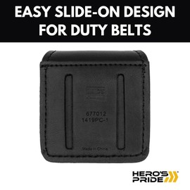 Hero's Pride AirTek First Aid Nasal Spray Case, Law Enforcement On-Duty Belt Carry, Plain Finish, Hook, Loop Snap, Lightweight Clip-On Design