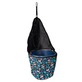 Professional's Choice Hanging Bucket Holder | Fits 5 Gallon Bucket | Hang Water Bucket on Trailer for Horses | 600D Polyester | Bison Pattern