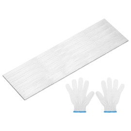 uxcell 304 Stainless Steel Flat Bar 1/8" Thickness, 2-3/8" Width, 8" Length, Brushed Finish Trim Strips Sheet for Kitchen DIY Craft Making, Silver Tone