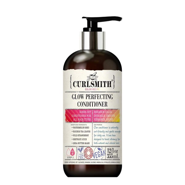 CURLSMITH - Glow Perfecting Conditioner - Vegan Conditioner for Any Hair Type (12fl oz)