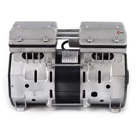CNCEST Vacuum Oilless Pump Industrial Air Compressor Oil Free Piston Pump Oil-free Vacuum Pump W/Filter (370W)