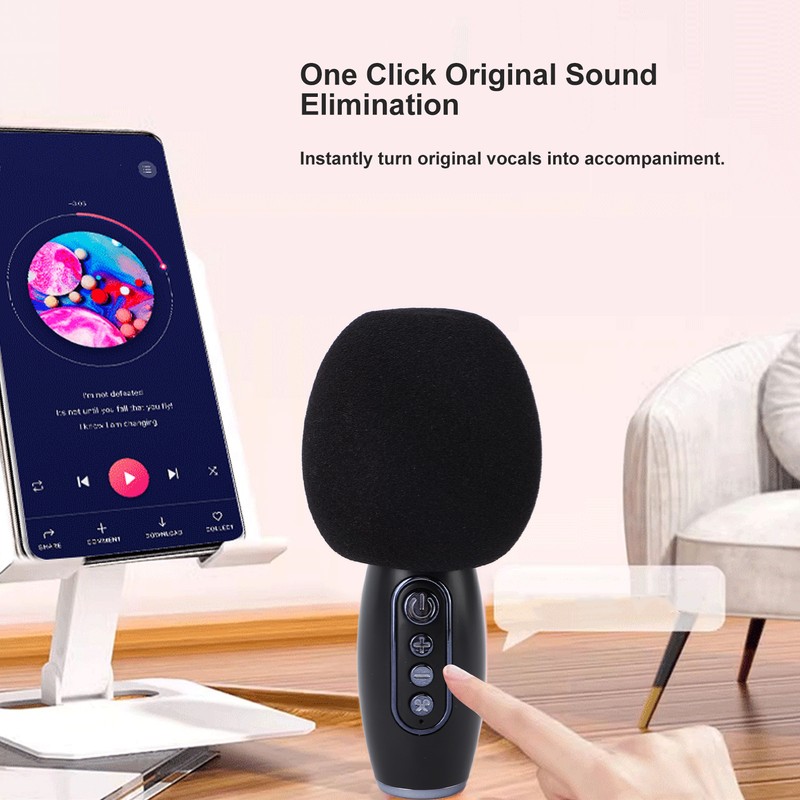 Bluetooth Mics Speaker Set with Colourful Light Effect Noise Reduction