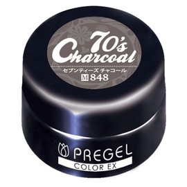 Prigel Gel Nail Color EX Seventees Charcoal 848 Color Gel