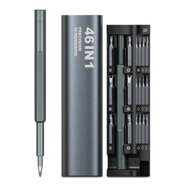 OQIMAX Precision Screwdriver Set 46-in-1 Mini Screwdriver with 42 Magneitc Bits Small Screwdriver Kit Portable Magnetic Repair Tool Kit for PC Phone Laptop Watch Camera Eyeglass DIY