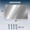 24" x 30" Reversible Metal Backsplash Matching screws | Compatible