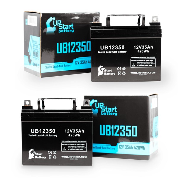 2 Pack Replacement for Hoveround MPV5 Battery - Replacement UB12350 Universal Sealed Lead Acid Battery (12V, 35Ah, 35000mAh, L1 Terminal, AGM, SLA)