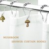 Mushroom Shower Curtain Hooks