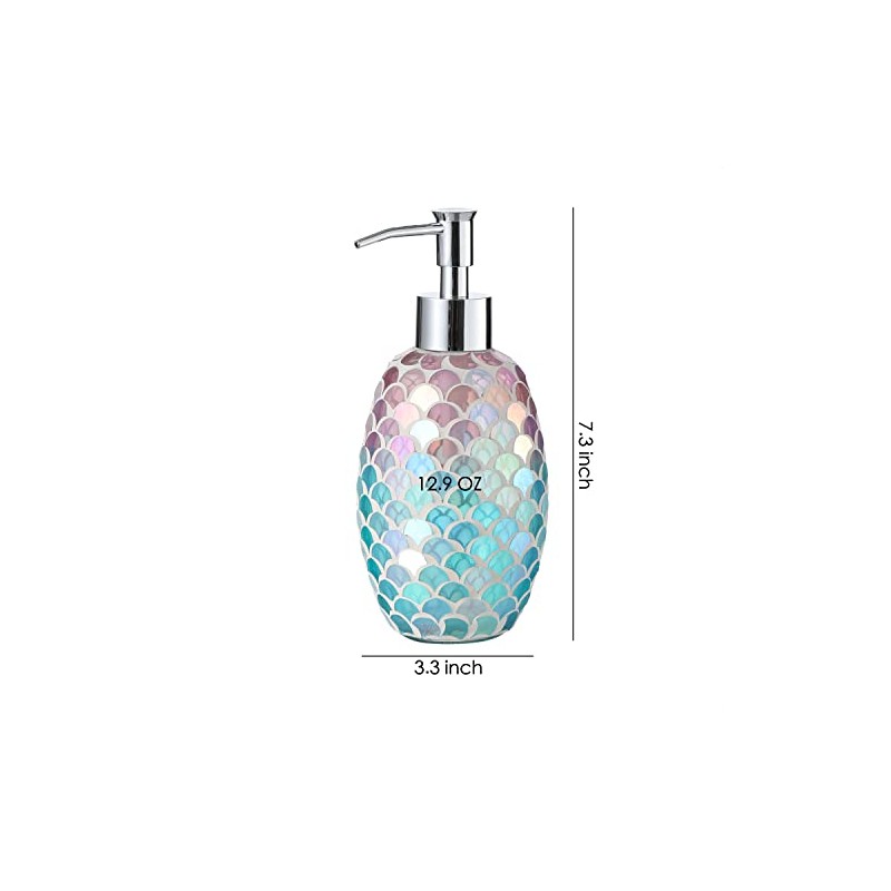 Motifeur Decorative Glass Lotion Dispenser/Soap Pump (Mermaid)