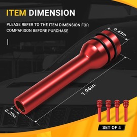 Odyalay Car Door Lock Knob 5mm Hole Aluminum Alloy Interior Door Lock Knob Pins- Pack of 4