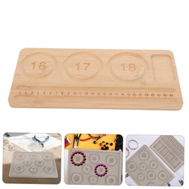 Operitacx Perlenplatte Planke Armbänder Armbandhelfer zum Anziehen Webstuhl bastelzubehör schmuckherstellung Werkzeug Holzsortierkasten Schubladen-Organizer aus Holz Perlenbrett Brown