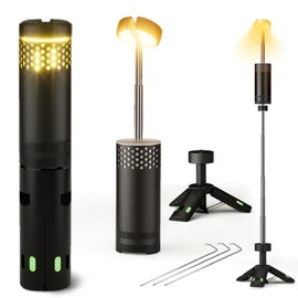 Rechargeable Telescopic Camping Lantern with Folding Stand - 10000mAh Camping Lights Magnetic Base, IPX5 Waterproof, Dimmable Tent Light for Power Outages, Hiking, Outdoor Adventures