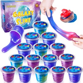 YOPINSAND 15 Pack Galaxy Slime Kit, Slime Party Favors for Kids, Stretchy & Non-Sticky Slime Pack, Slime Toy for Boys Girls 5-12