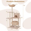Tangkula Modern Cat Tree, 58 Inch Cat Tower with Sisal