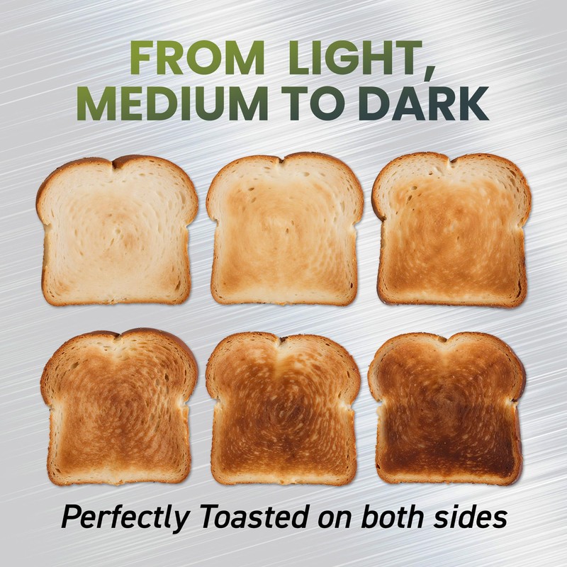 Elite Gourmet ECT3401 Long Slot 4 Slice Toaster, 1.5” Slot