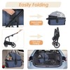 TODEFULL Pet Stroller with 4 Wheels, 3 in 1 Folding