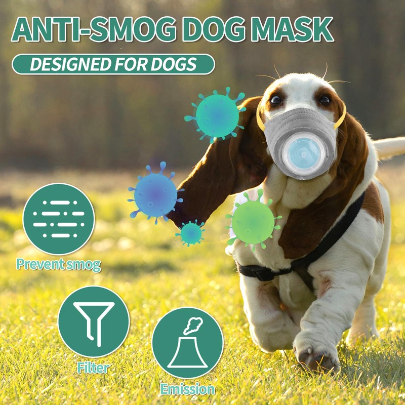 3pcs Adjustable Dog Gas Mask, New Creative Dog Puppy Face