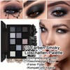 EONFAVE 15 Colours Smoky Eyeshadow Palette, Dark Punk Soft Matte