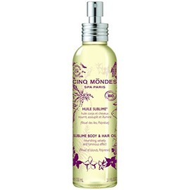 CINQ MONDES Sublime Body & Hair Oil 5.1 Fl.Oz- Organic, Nurturing Dry Oil For Very Dry Skin, Flaky Skin, Damaged Hair Or After Sun Hydration