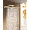KINLIV 12 Inch Brushed Gold Rain Shower Head with Extension