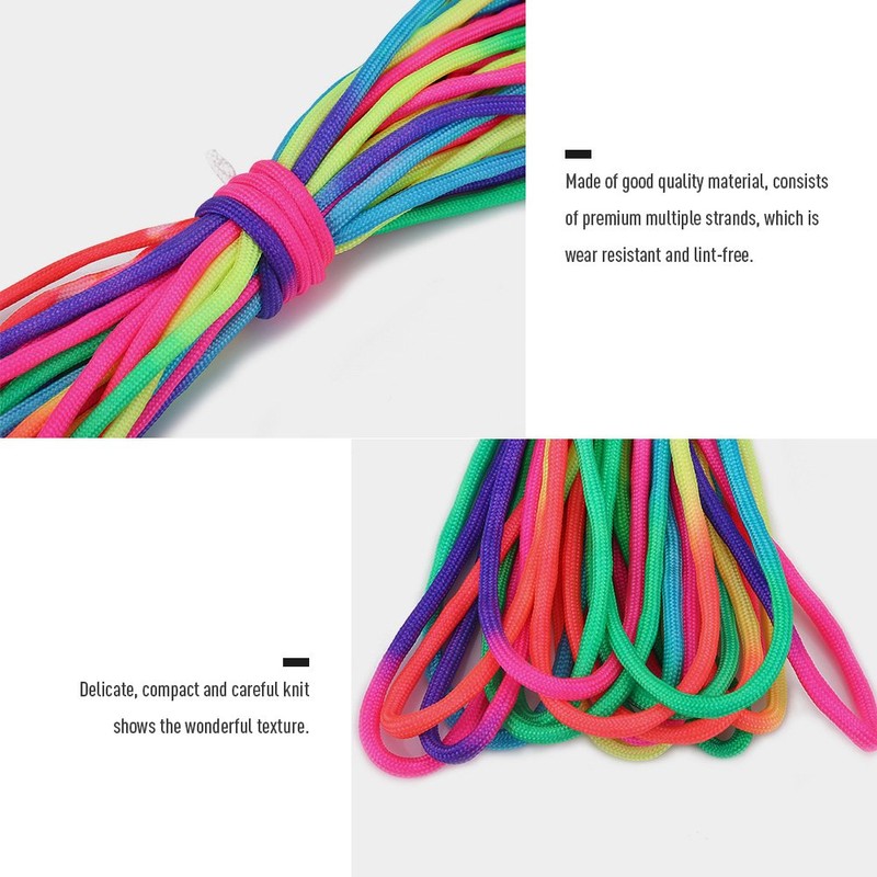 VGEBY Rainbow Paracord, Seven Core Rainbow Line Parachute Rope Camping